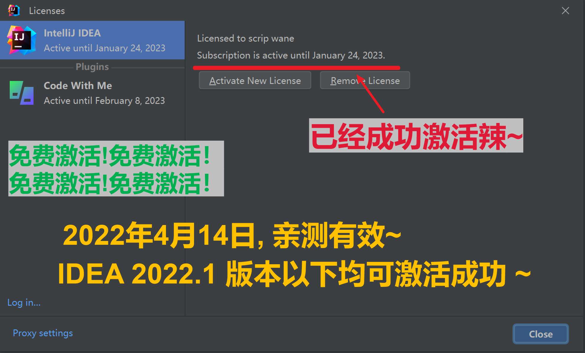 IDEA 2022.1 最新激活注册码 – 破解教程 [永久激活，亲测有效]